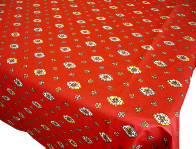 French coated tablecloth (BRILLANE. red)